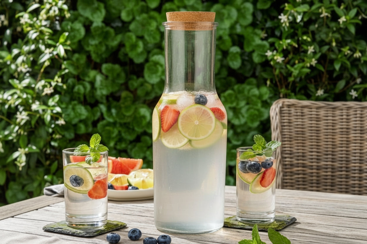 Glass Carafe with 4 Glass