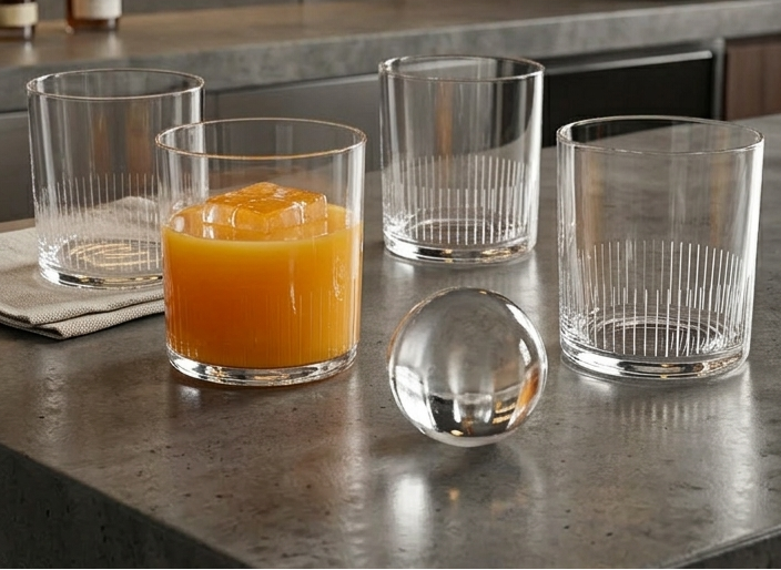390ml Clear Glass Set of 4