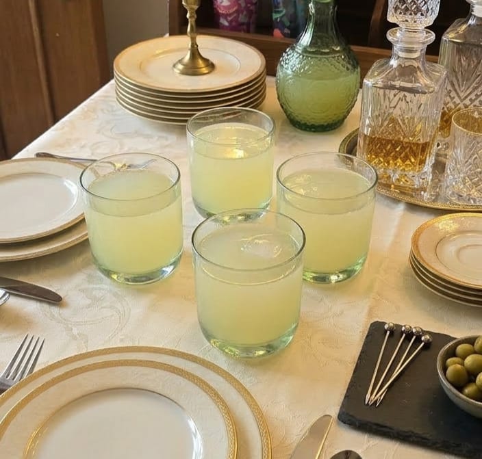 310ml Green Glass Set of 4