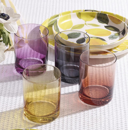 410ml Multi-Color Glass Set of 4
